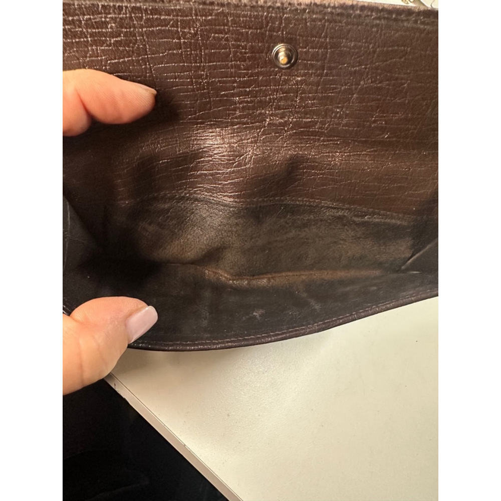Women's Gucci Sherry Line Piston Wallet Brown - Picture 6 of 9